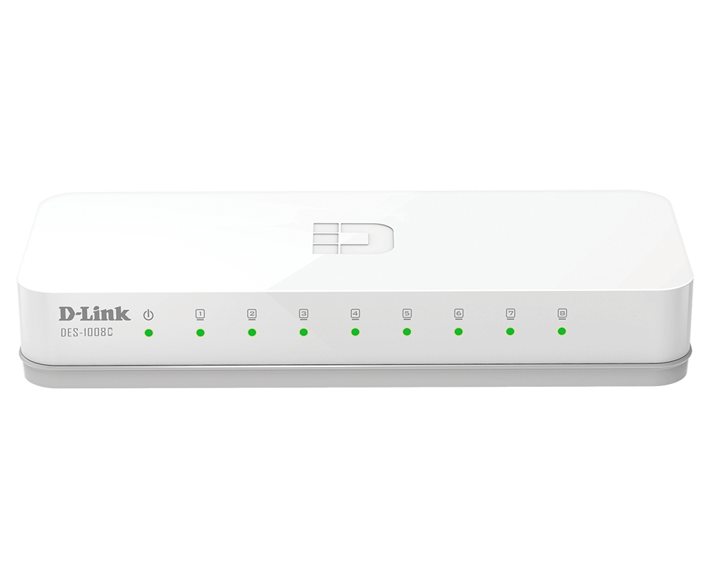 DES-1008C/E8 ports 10/100 Mbps Plastic