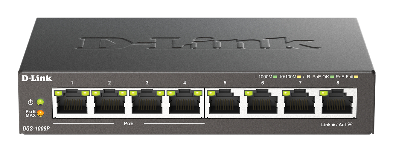 Switch/8xG+F+ENet RJ45 19" PoE