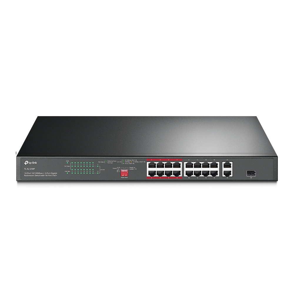 16-Port 10/100 Mb+2-Port Gb Switch